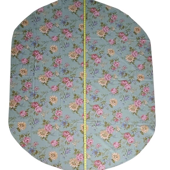 VTG Handmade Laura Ashley Floral Print Artisan Oblong Tablecloth 81 x 63 NEW - Picture 5 of 9